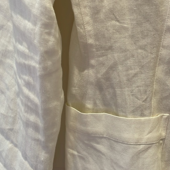 Giorgio Armani White Linen Blazer (European 42) - Picture 5 of 9